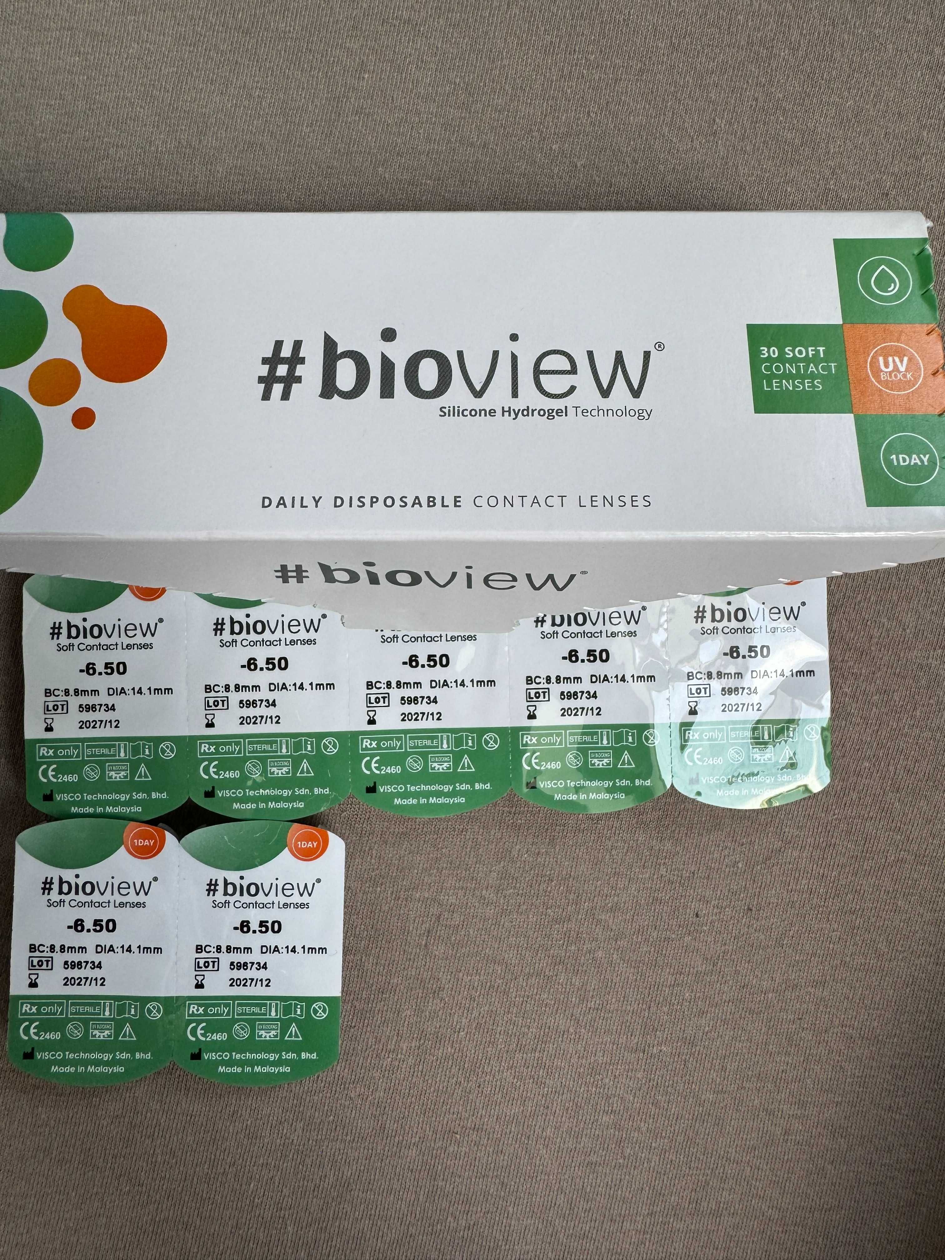 27 jednodniowych soczewek Bioview - 6,5