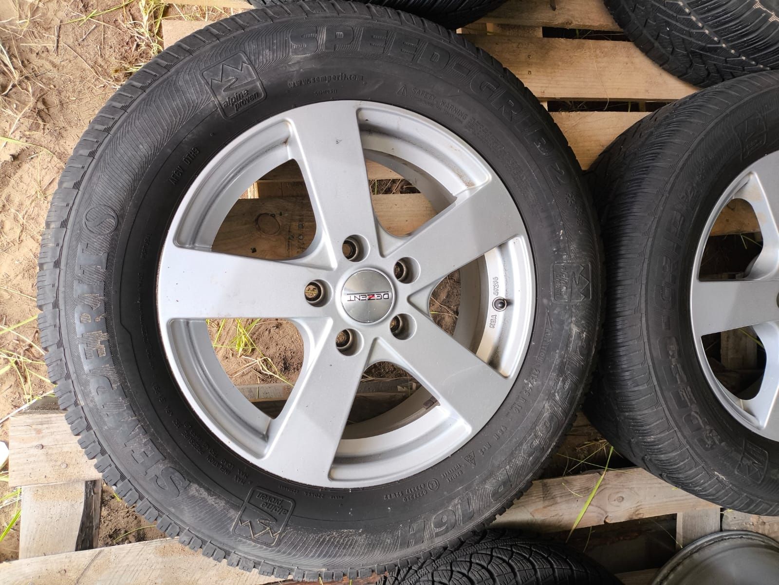 4x Alufelgi Dezent 16" 5x112 + Opony Semperit 215/65/16 Zimowe