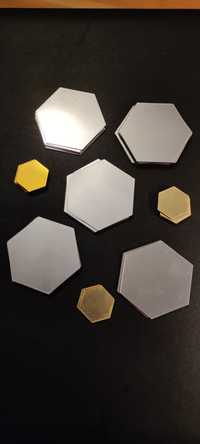 Lusterka naklejane hexagon