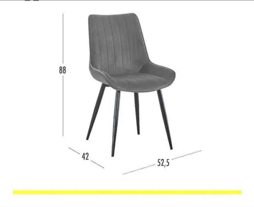 Conjunto de 6 cadeiras de tecido, Cinza claro *NOVAS*