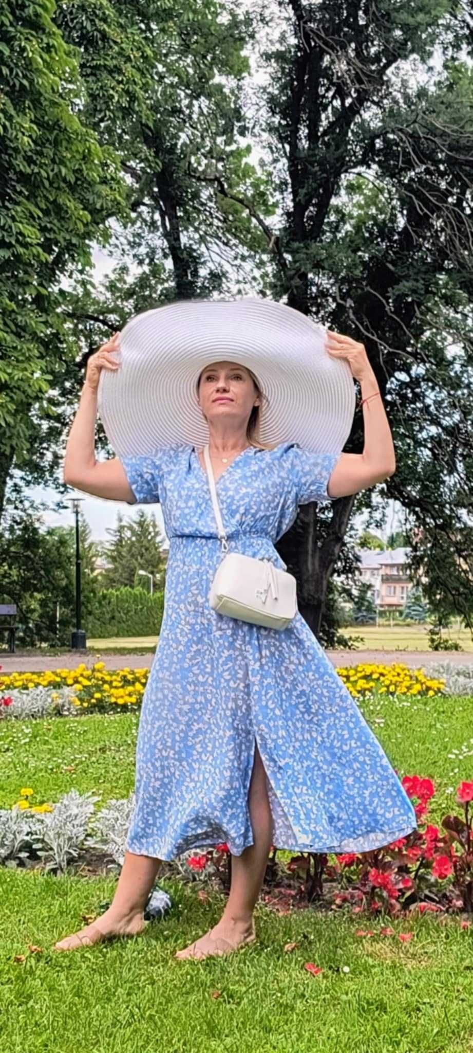Kapelusz plażowy duży 70cm. Kapelusz do sesji duży 70cm.