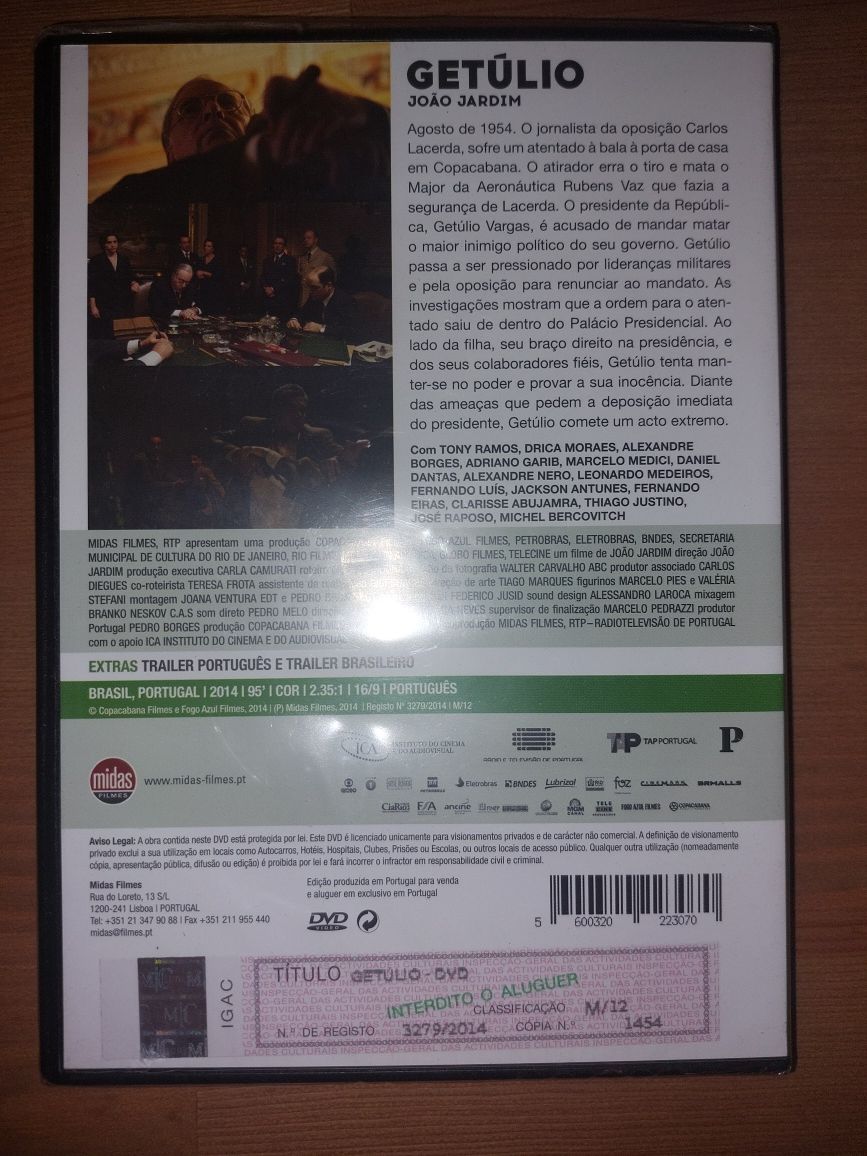 DVD NOVO e SELADO - " Getúlio " 2014