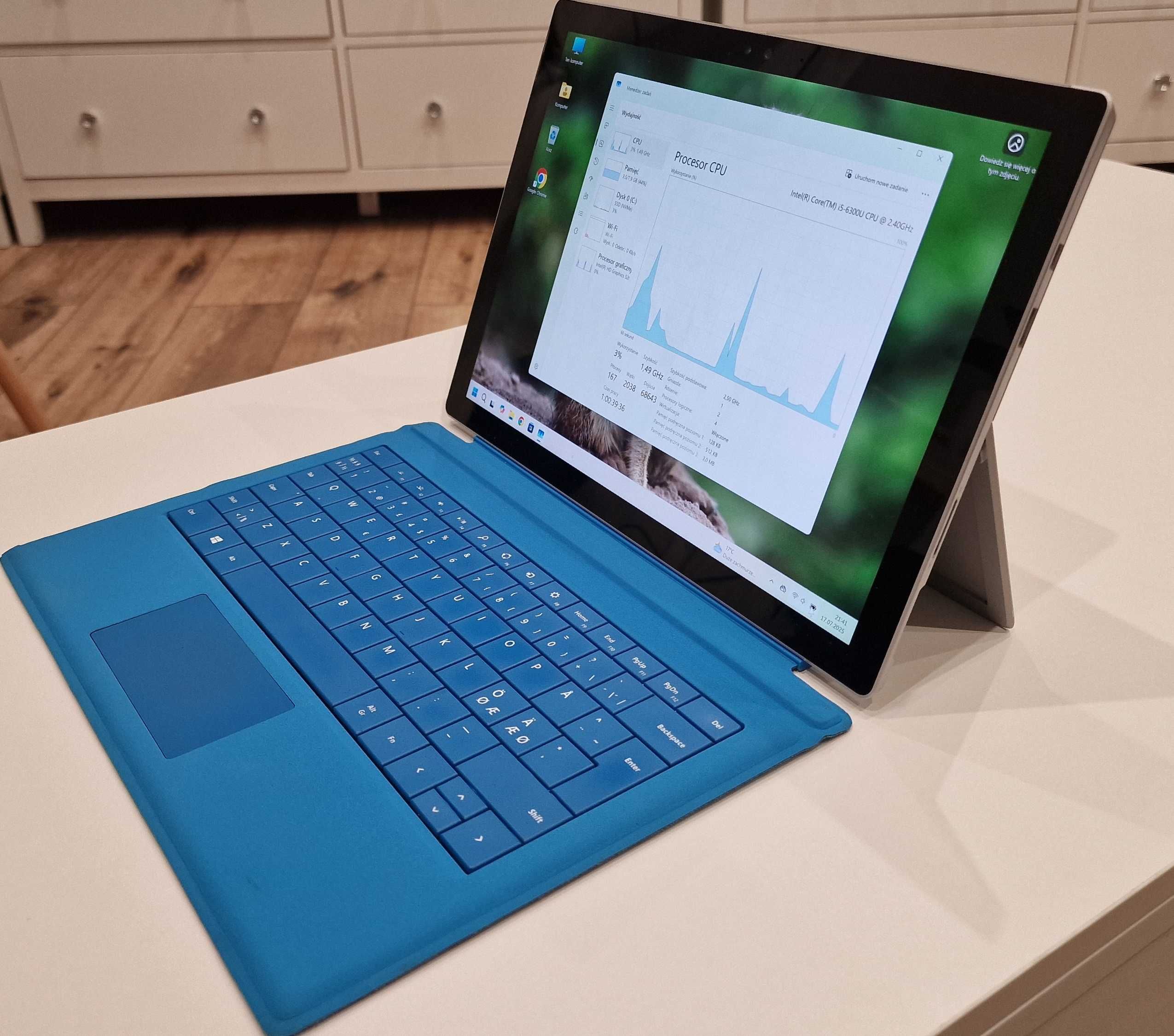 2w1 Tablet Laptop Surface Pro 4 i5/8GB/256GB SSD WIN 11 PRO Dotykowy