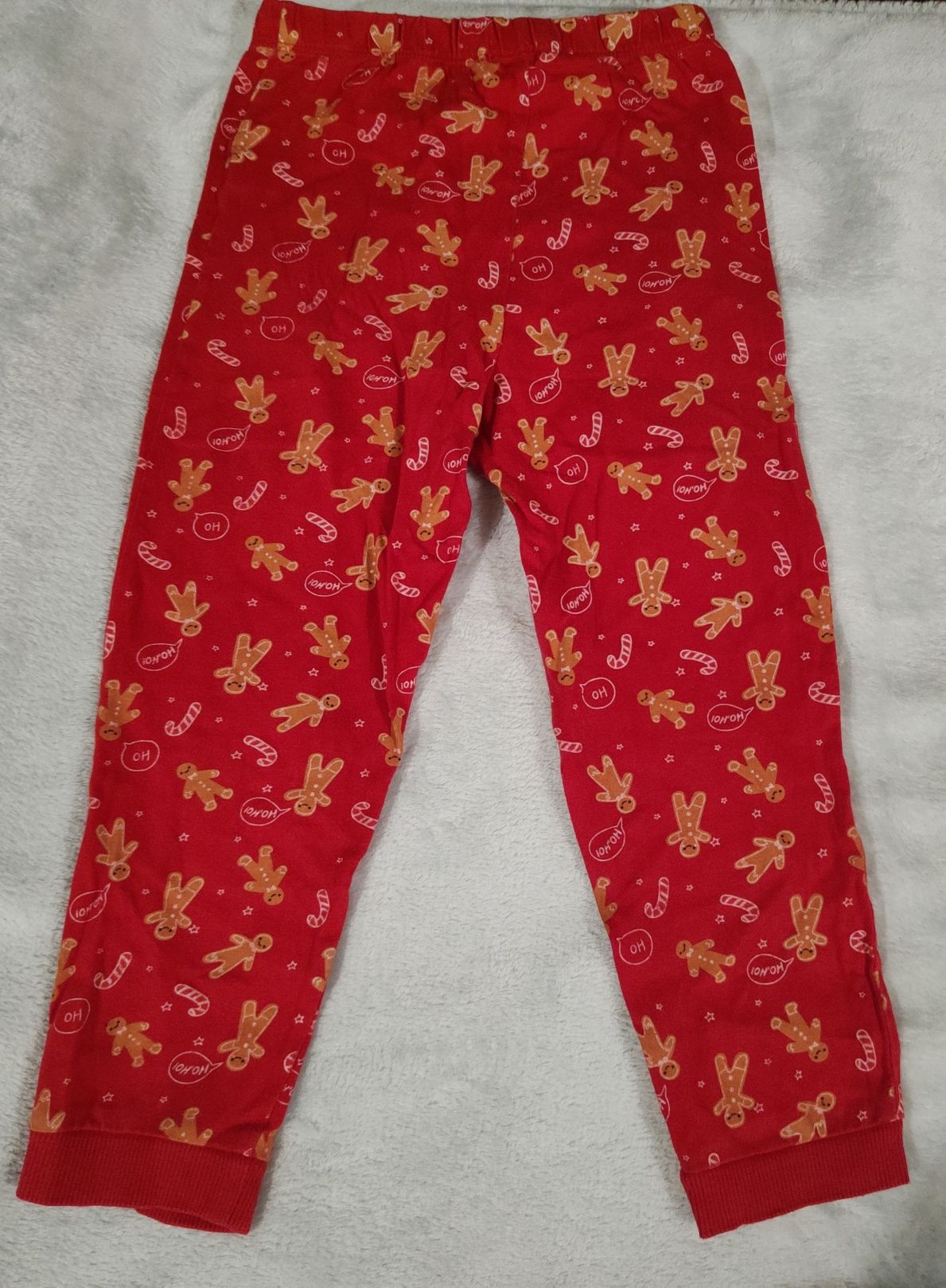 Spodnie od piżamy czerwone w ciasteczka Sinsay 104