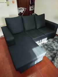 NOVO sofá chaise long preto