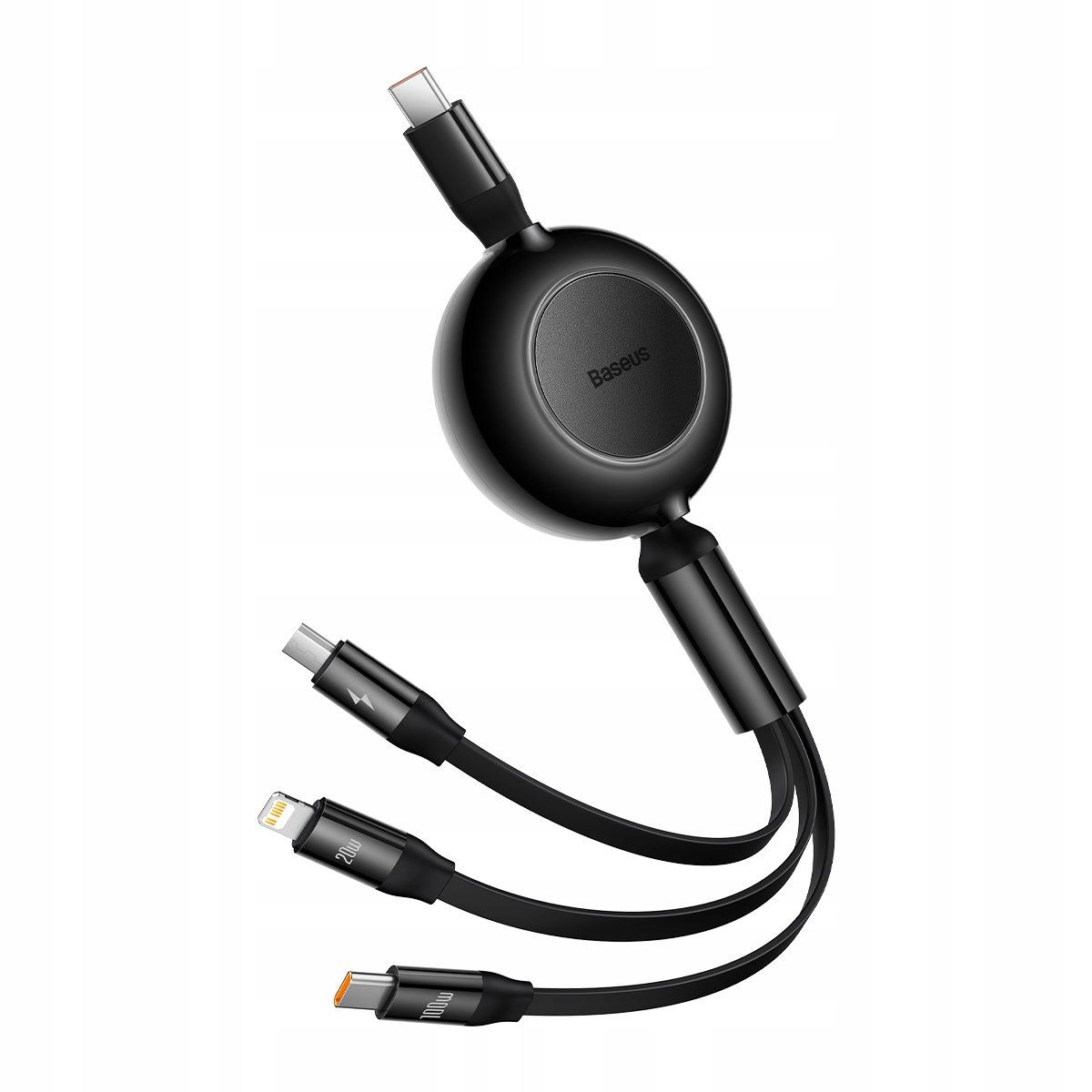 Baseus Kabel Zwijany 3W1 Usb - Micro Usb Do Lightning + Usb-C 1,1M