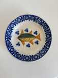 Prato antigo figurativo peixe 20cm