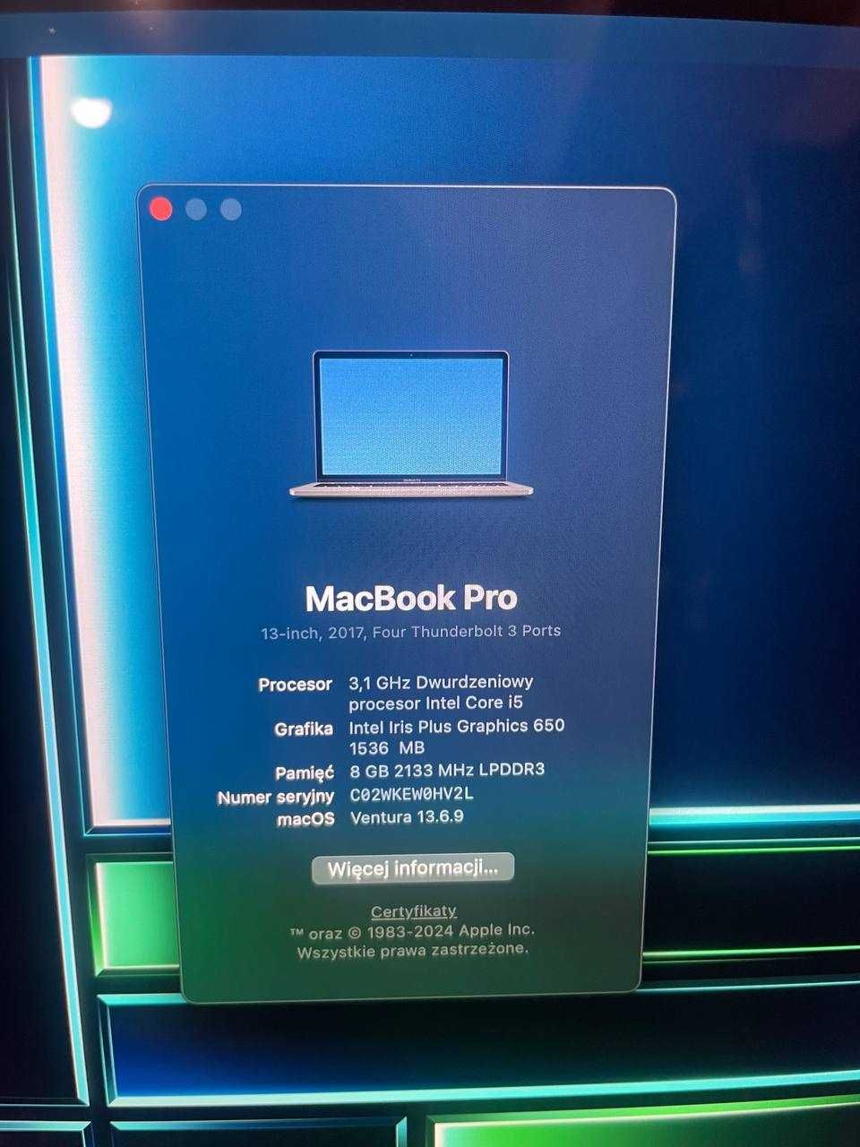 MacBook Pro 13 A1706 | TouchBar | Core i5 | 8GB/256GB SSD |