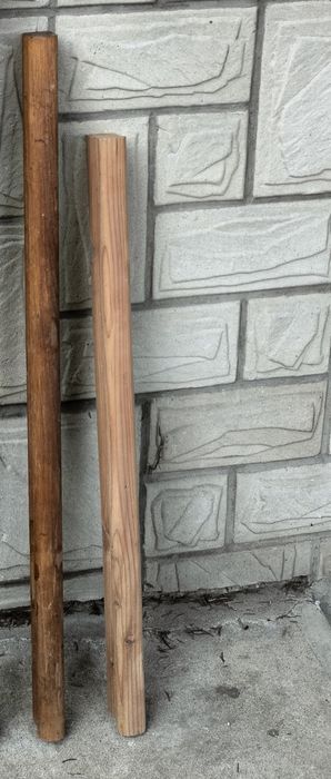 Poręcz dębowa omega (6,4x4,3cm) - w dwóch kawałkach 102 cm i 87 cm