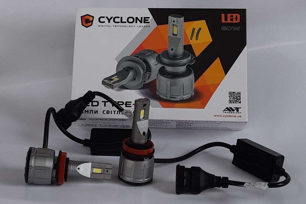 Лампы Cyclone type-38 H4 H7 H1 H11 HB3 HB4 H27 14000Lm 60W