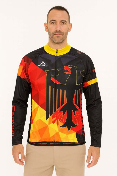 Koszulka rowerowa kolarska długi rękaw Niemiecka EU L