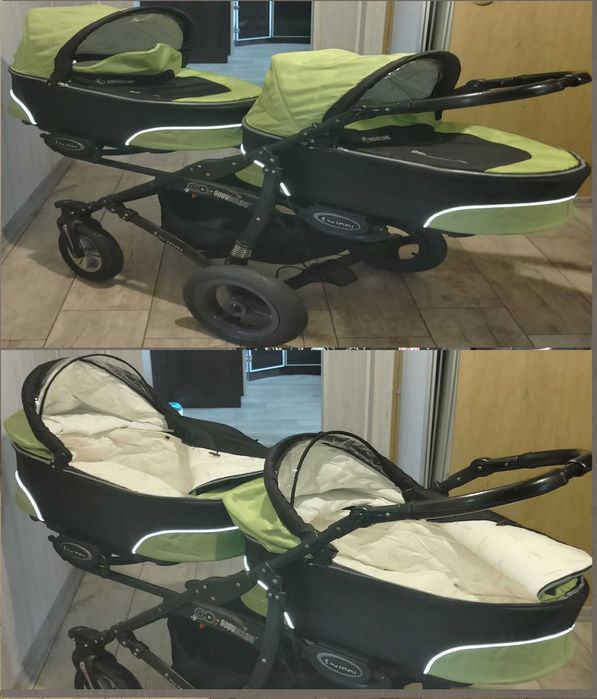 Wózek Babyactive Twinni bliźniaczy z opcją pojedynczego