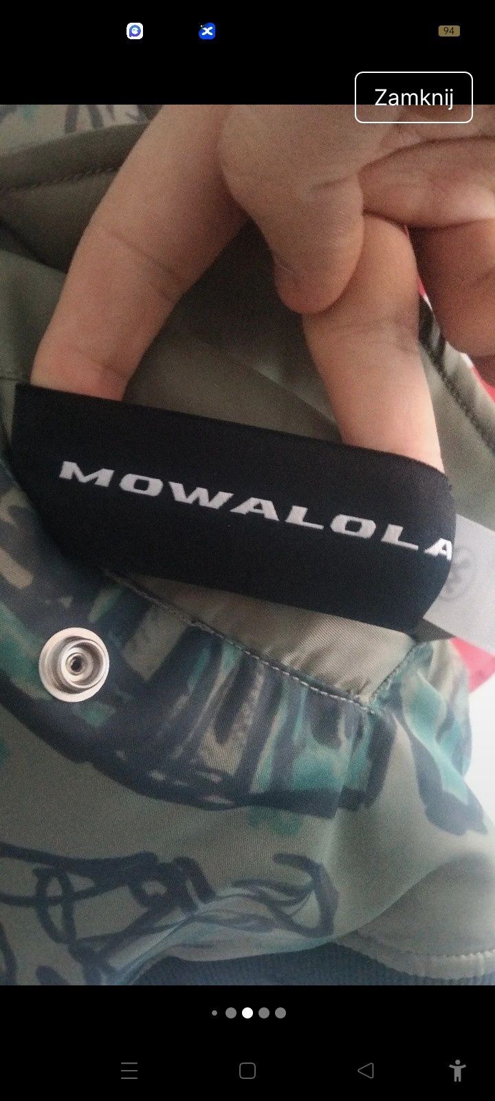Mowalola Grafity Distressed Bomber