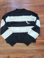 Nowy sweter S 36 czarny sweter pasy lekki nowy