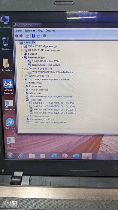 Asus K53s i3/4Gb/320GbHDD/Intel HD+GT520MX.