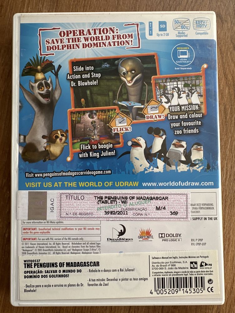 Jogos Nitendo Wii -> SuperStar Kartz e Os pinguins do Madagascar