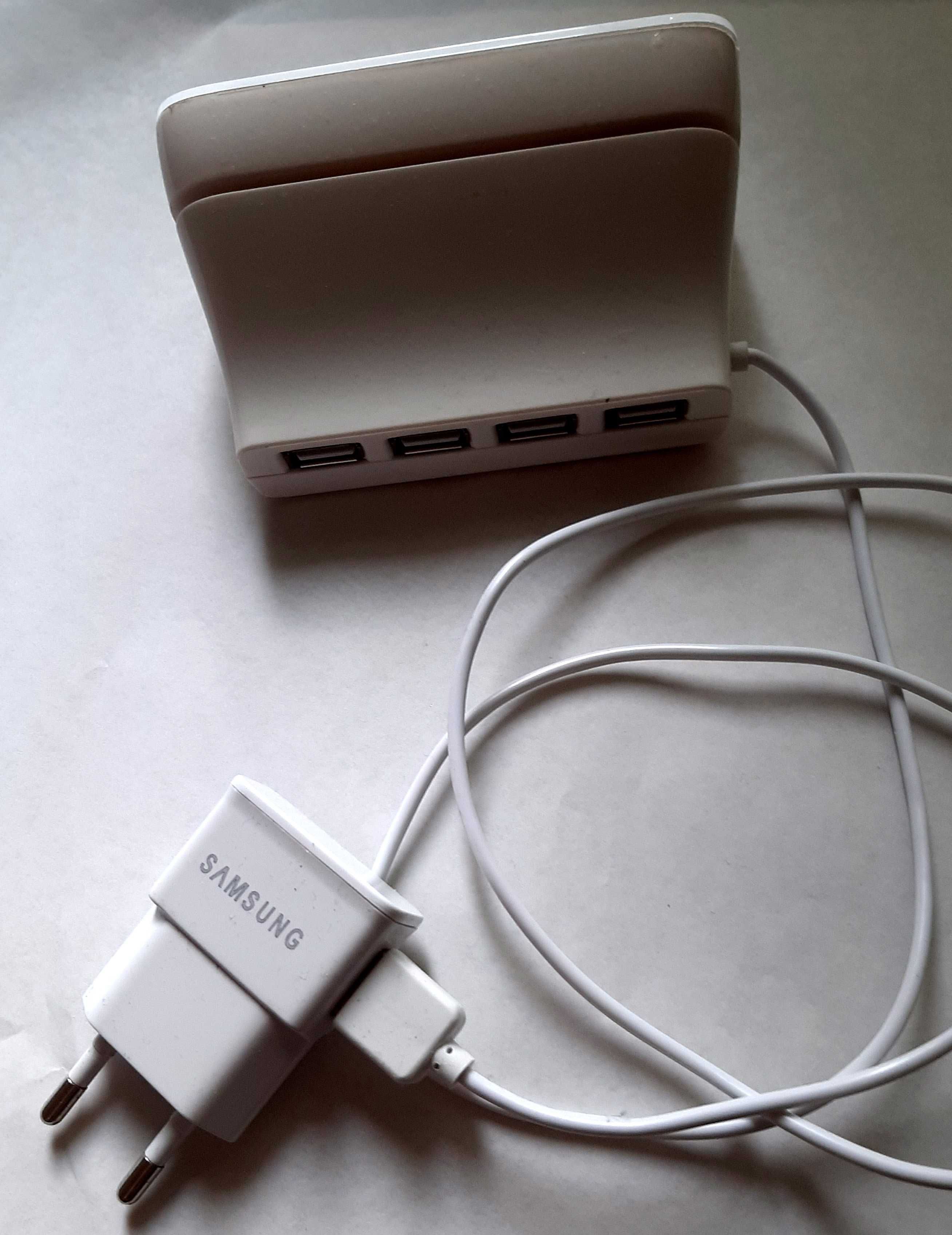 Часы  электронные с термометром, календарь, будильник,ночьничок, 4USB
