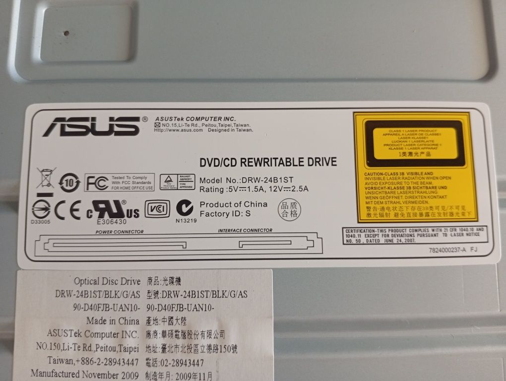 Drive Asus gravador CD DVD Rom