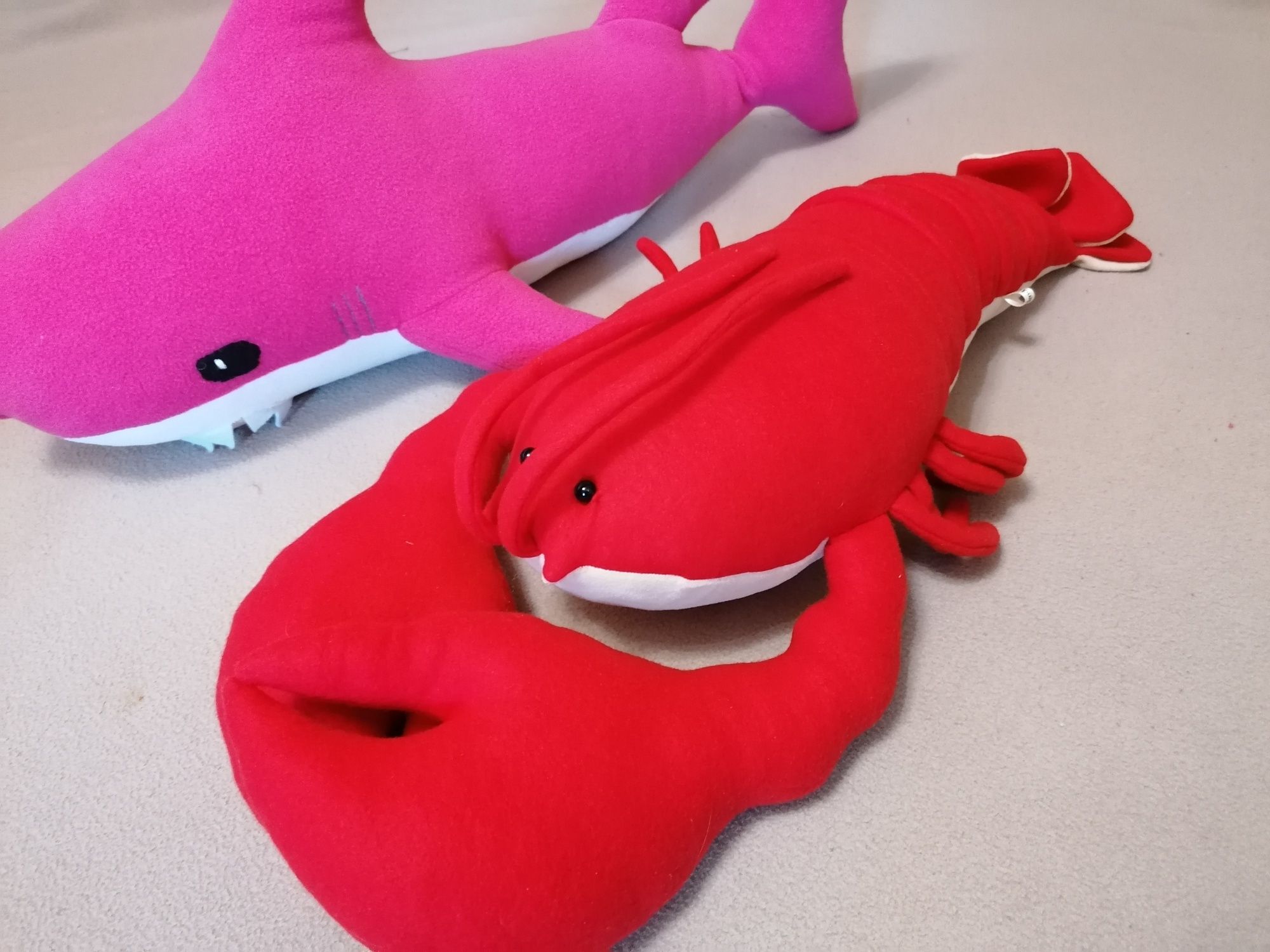 Омар, метровый. игрушка-подушка акула, краб, рак.