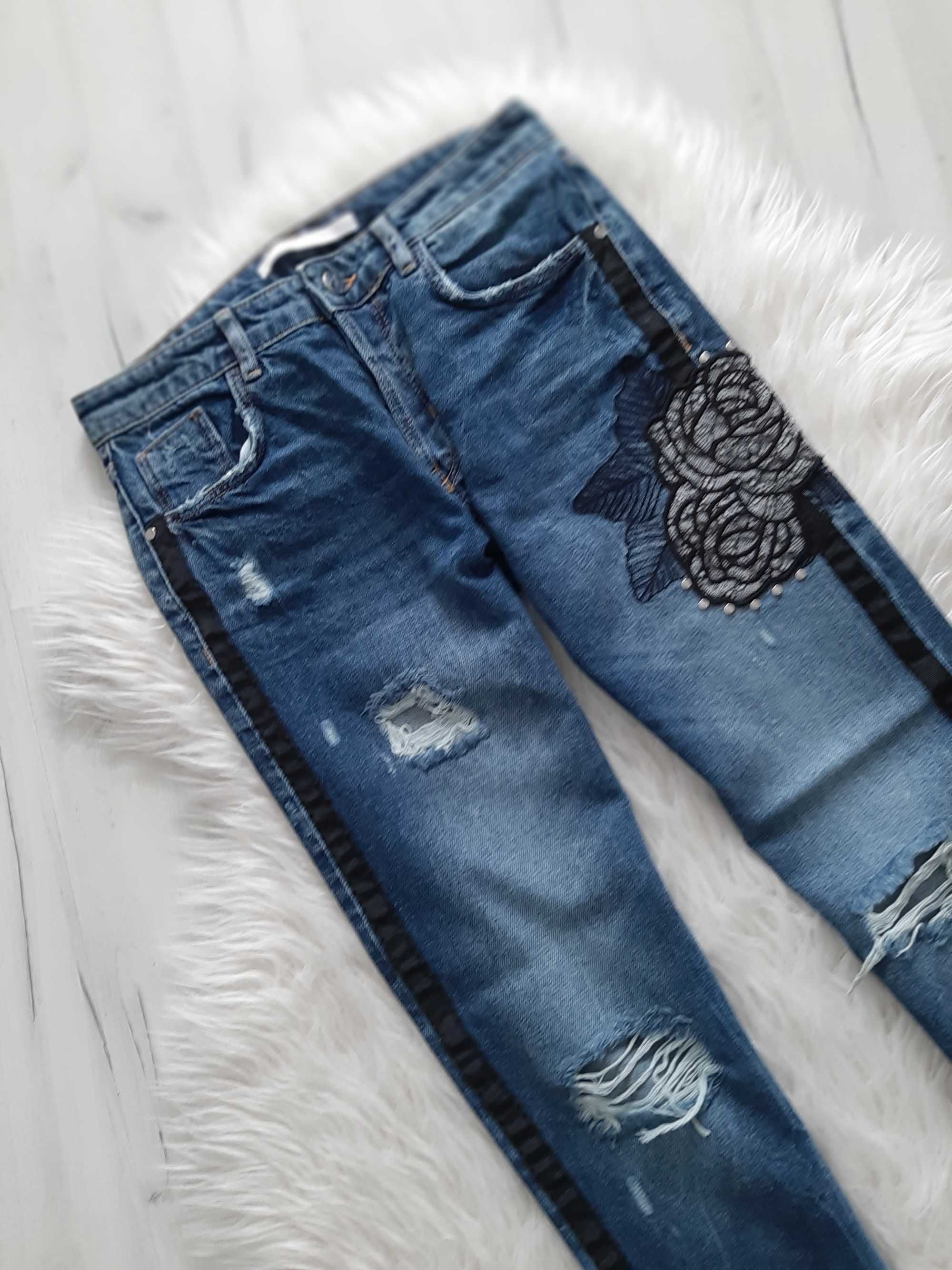 ZARA piękne jeansy Boyfriend Mom Fit NOWE XS 34