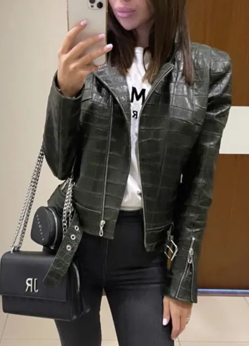 Куртка косуха кожа кожаная крокодил