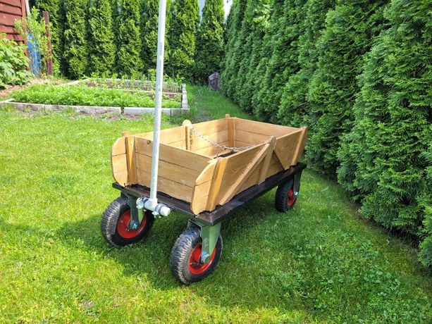Wózek drewniany ogrodowy homemade