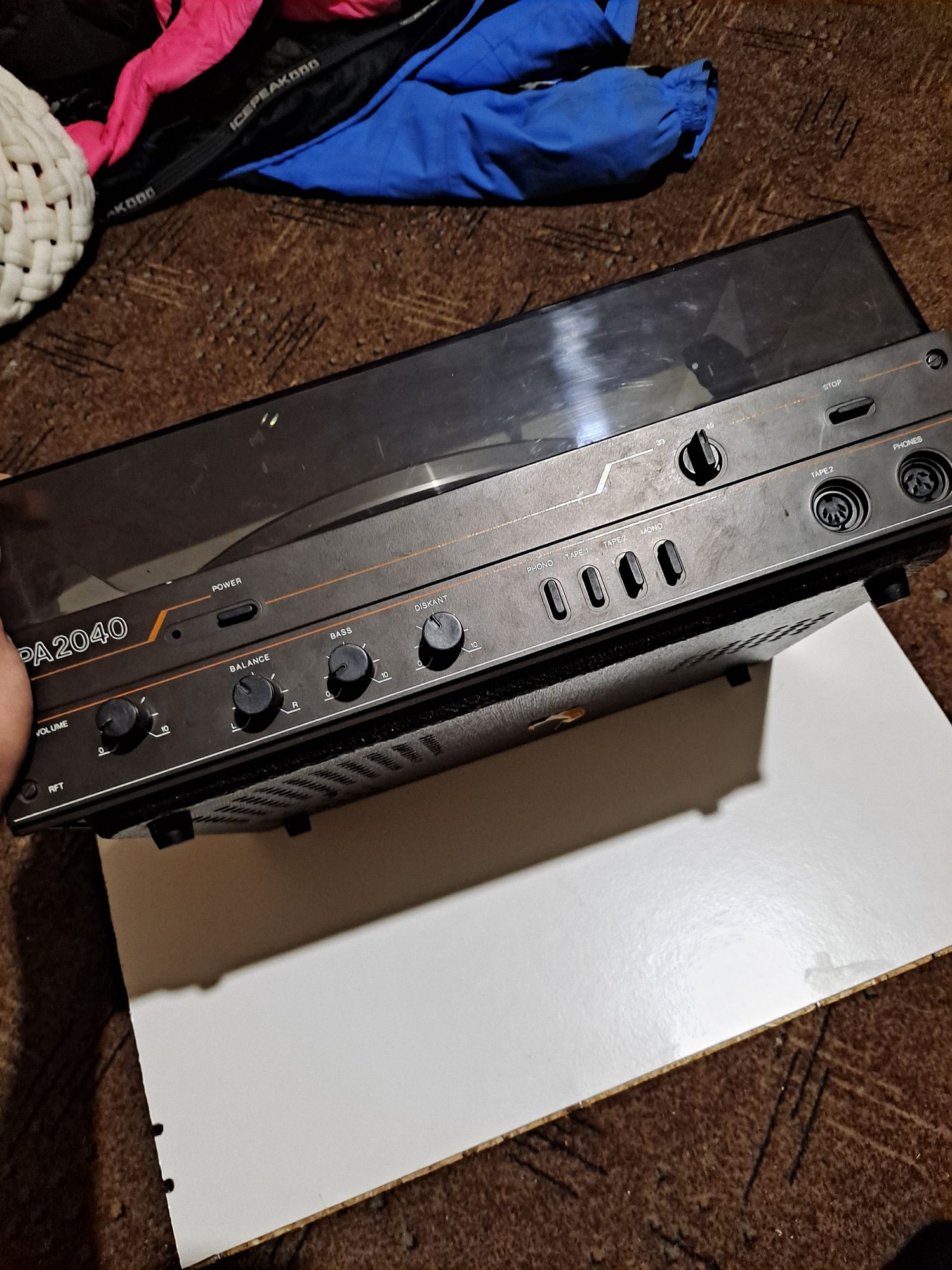 Ziphona PA2040 Gramofon zabytek DDR