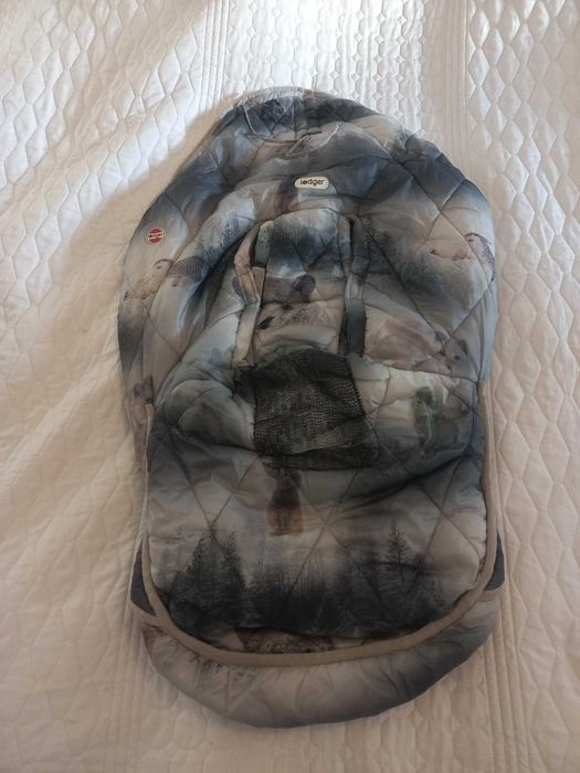 Lodger, Śpiworek Bunker Scandinavian Print Sage Botanimal - jak NOWY