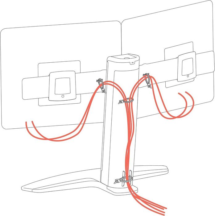 Suporte para 2 monitores montagem vesa Neo-flex da Ergotron