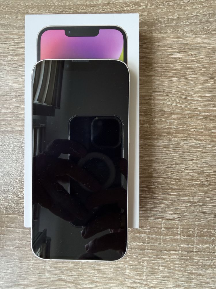 Iphone 14 white 256GB - stan idealny + gratis Backbone