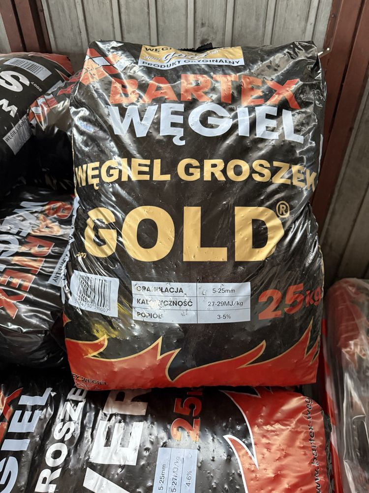 Węgiel Groszek Bartex  Gold  27-29 Mj/kg  1520 pln dawniej ekogroszek