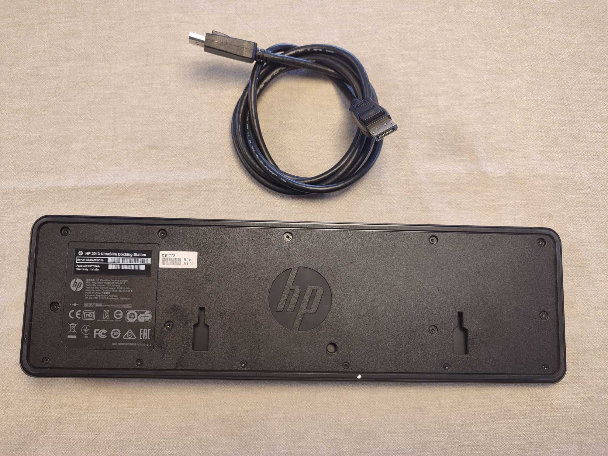 HP 2013 Ultraslim docking system + cabo DisplayPort