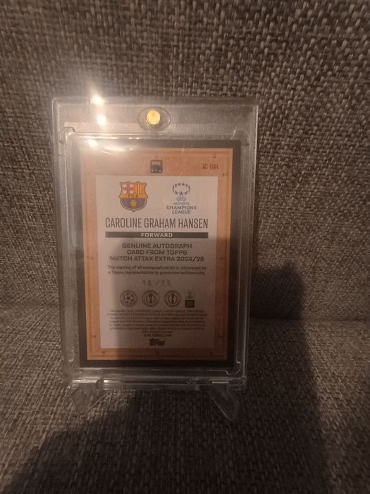 Topps match attax 2024/2025 extra graham Hansen genuine autograph/25