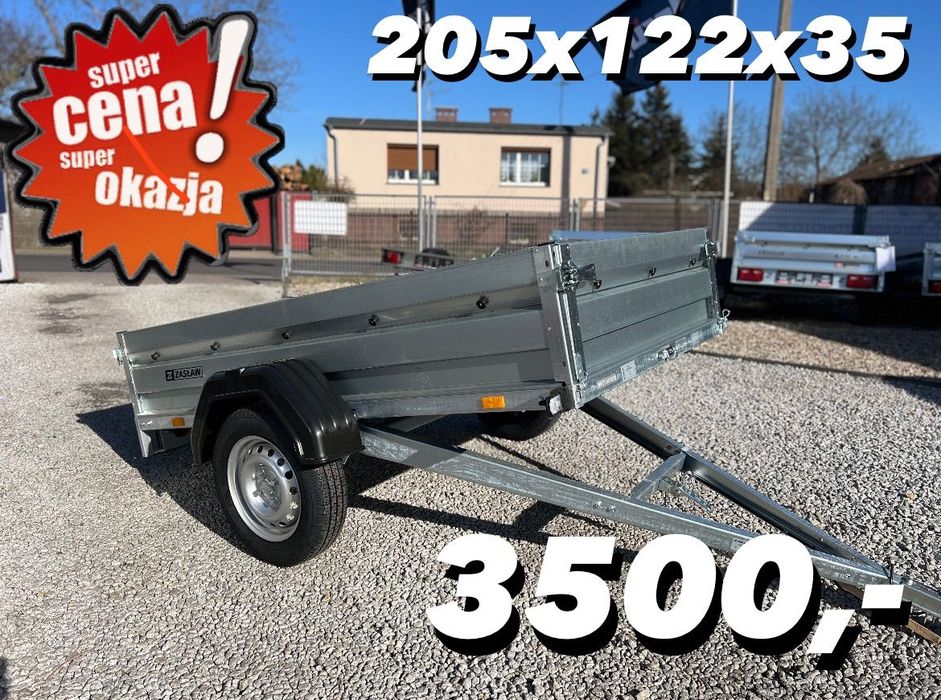 Zaslaw 205SU  ‼️2025 NOWA bardzo mocna przyczepka 205x122 uchylna, kiper DOSTAWA