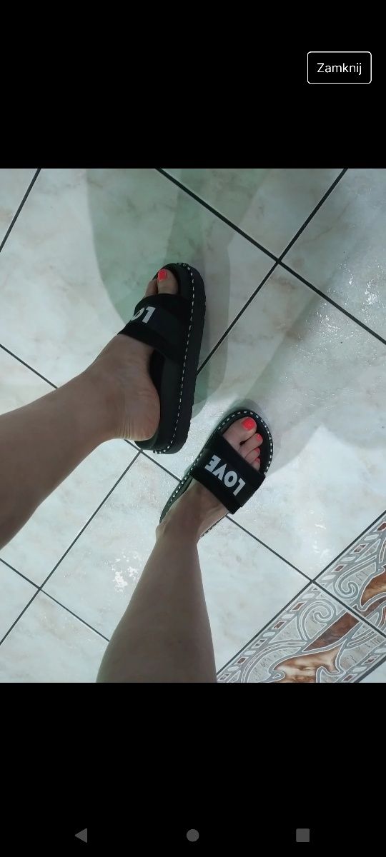 Buty klapki damskie