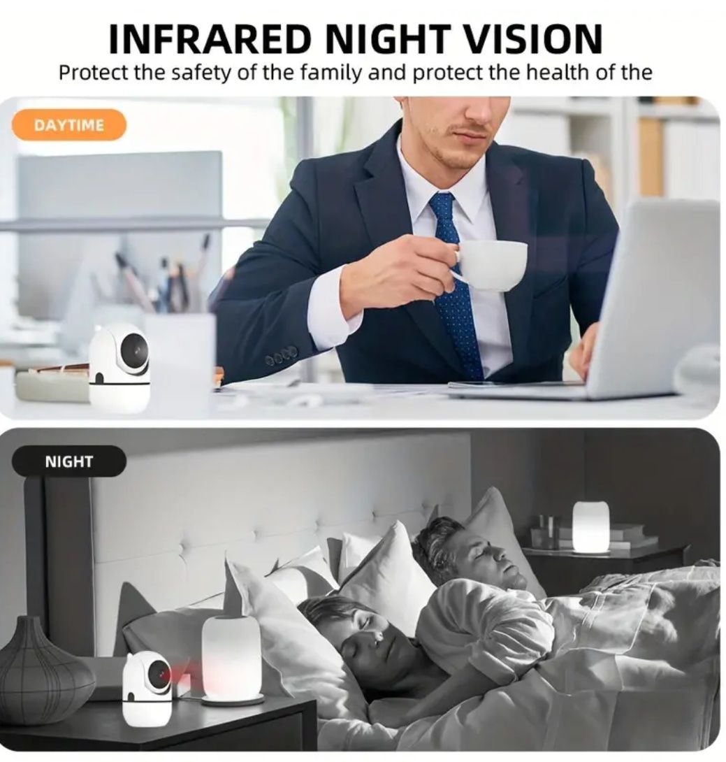 Wifi ip camera відеоспостереження відео няня 360 градус, детектор руху