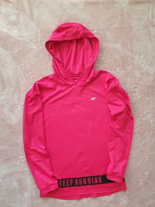 Bluza z kapturem sportowa różowa 4F