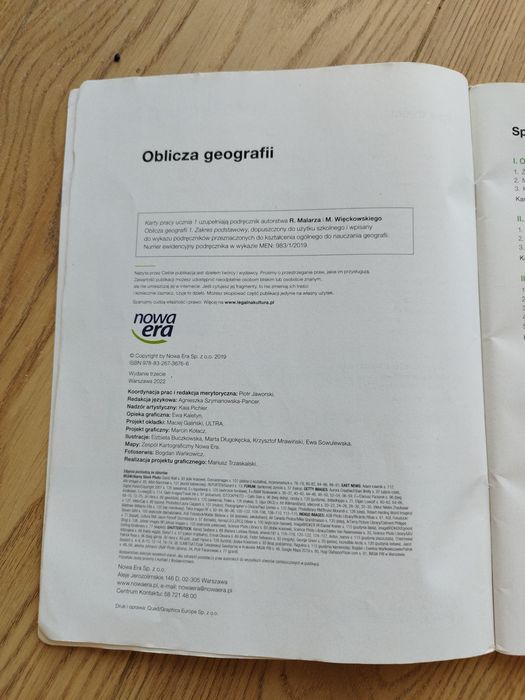 Oblicza geografii karty pracy zakres podstawowy