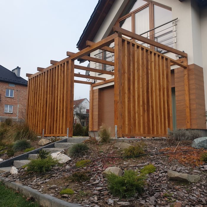 Zabudowa tarasu wiaty zadaszenie tarasu pergole tarasy