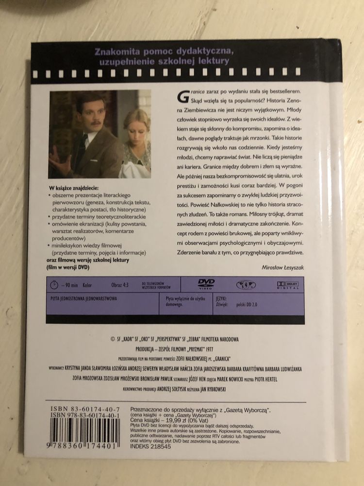 Film Dvd+Omówienie lektury Granica+film DVD.