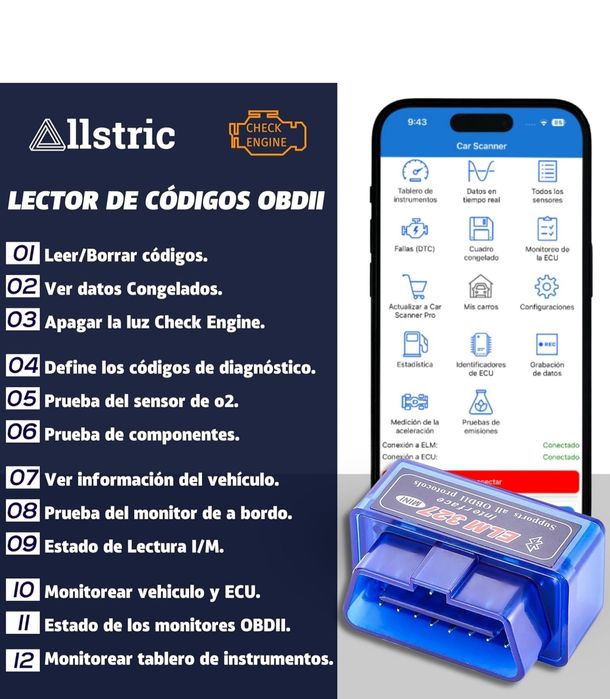 Ferramenta de Diagnóstico ELM 327 OBD2