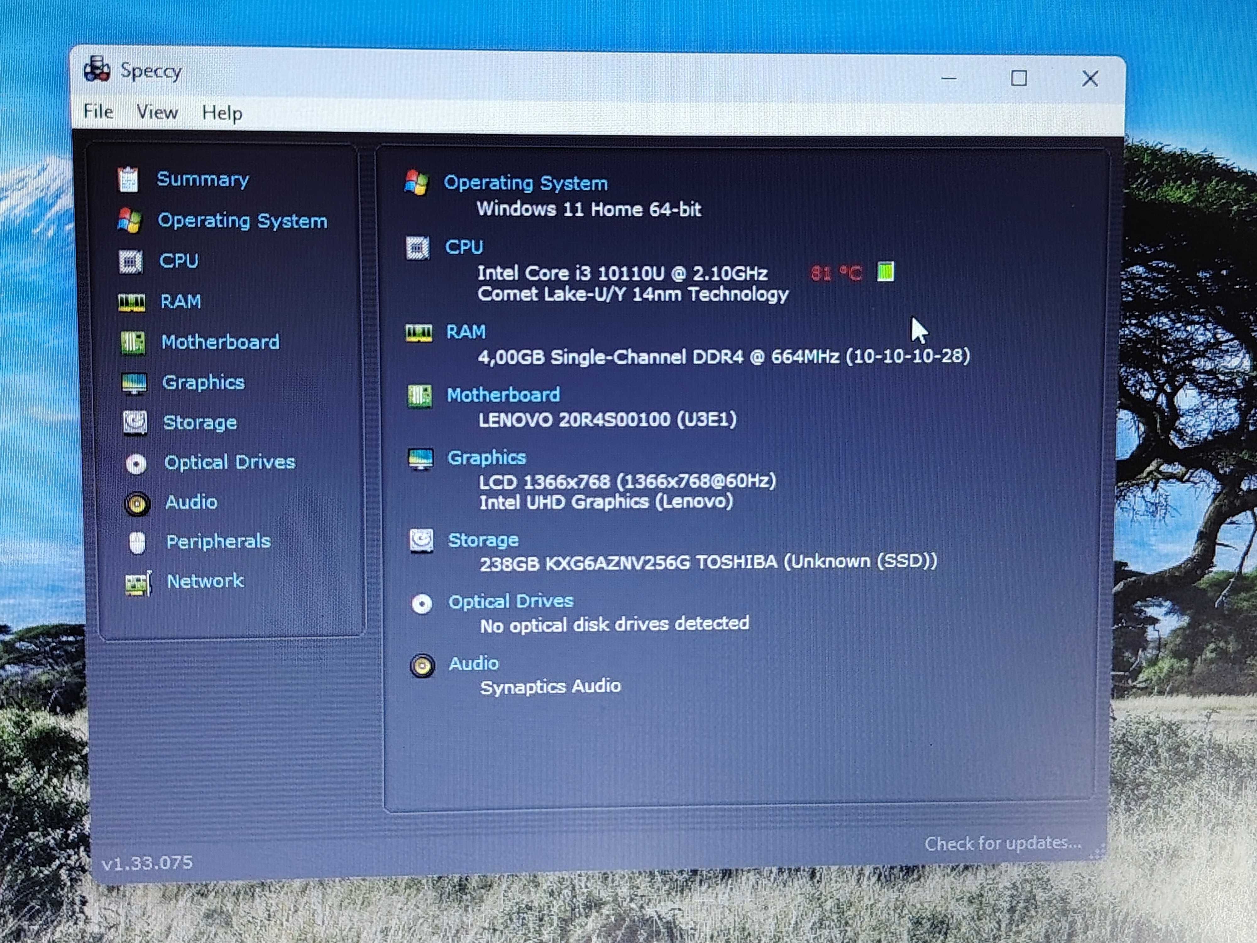 Lenovo L13 i3 10gen+4gb ram+256 gb ssd