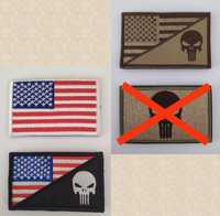 Emblema Punisher Castanho e/ou Multicolor - Velcro (Novo)