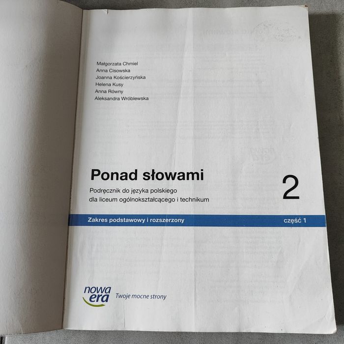 Ponad słowami 2 część 1 podręcznik