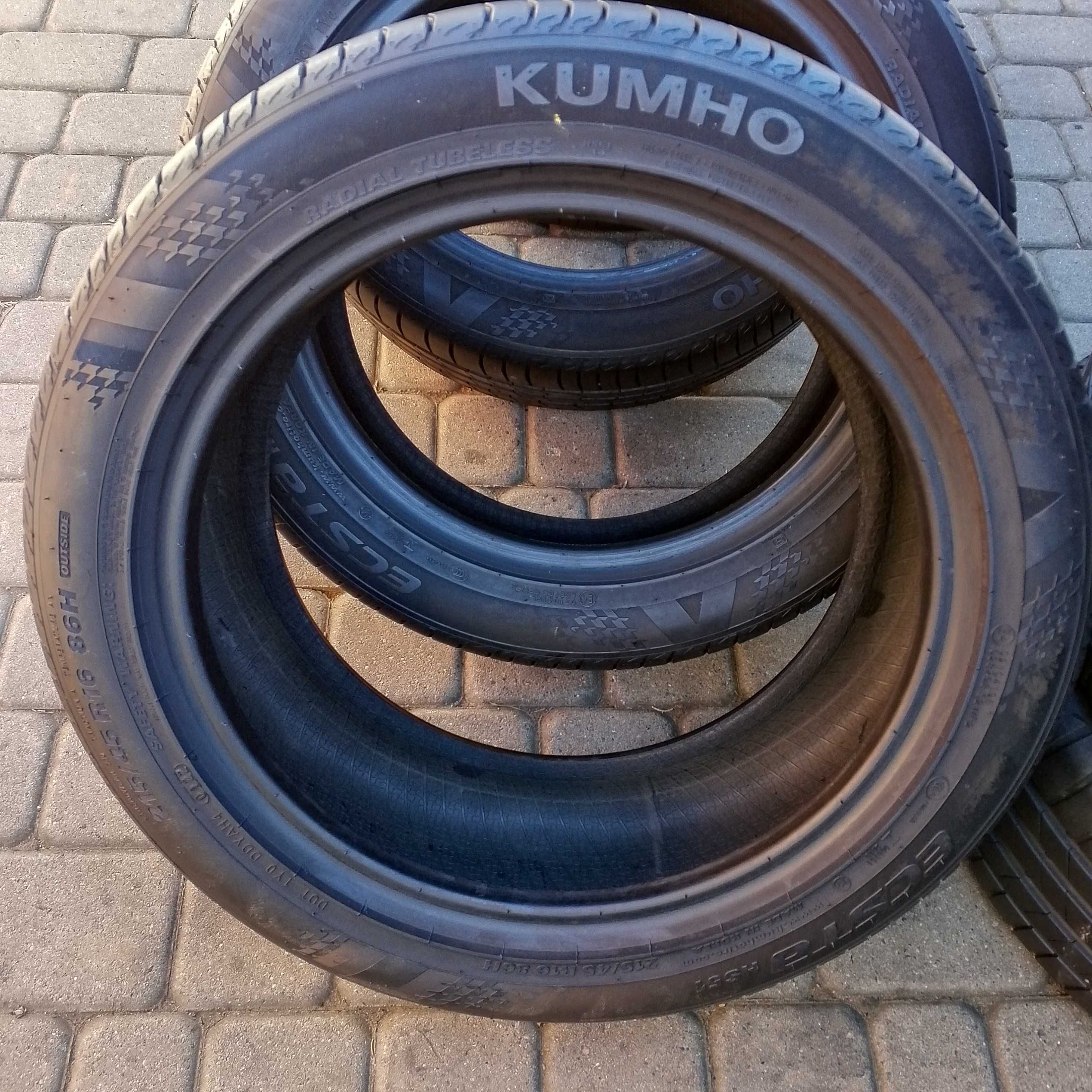 opony jak NOWE 4 szt.215/45/16 Kumho 2022rok
