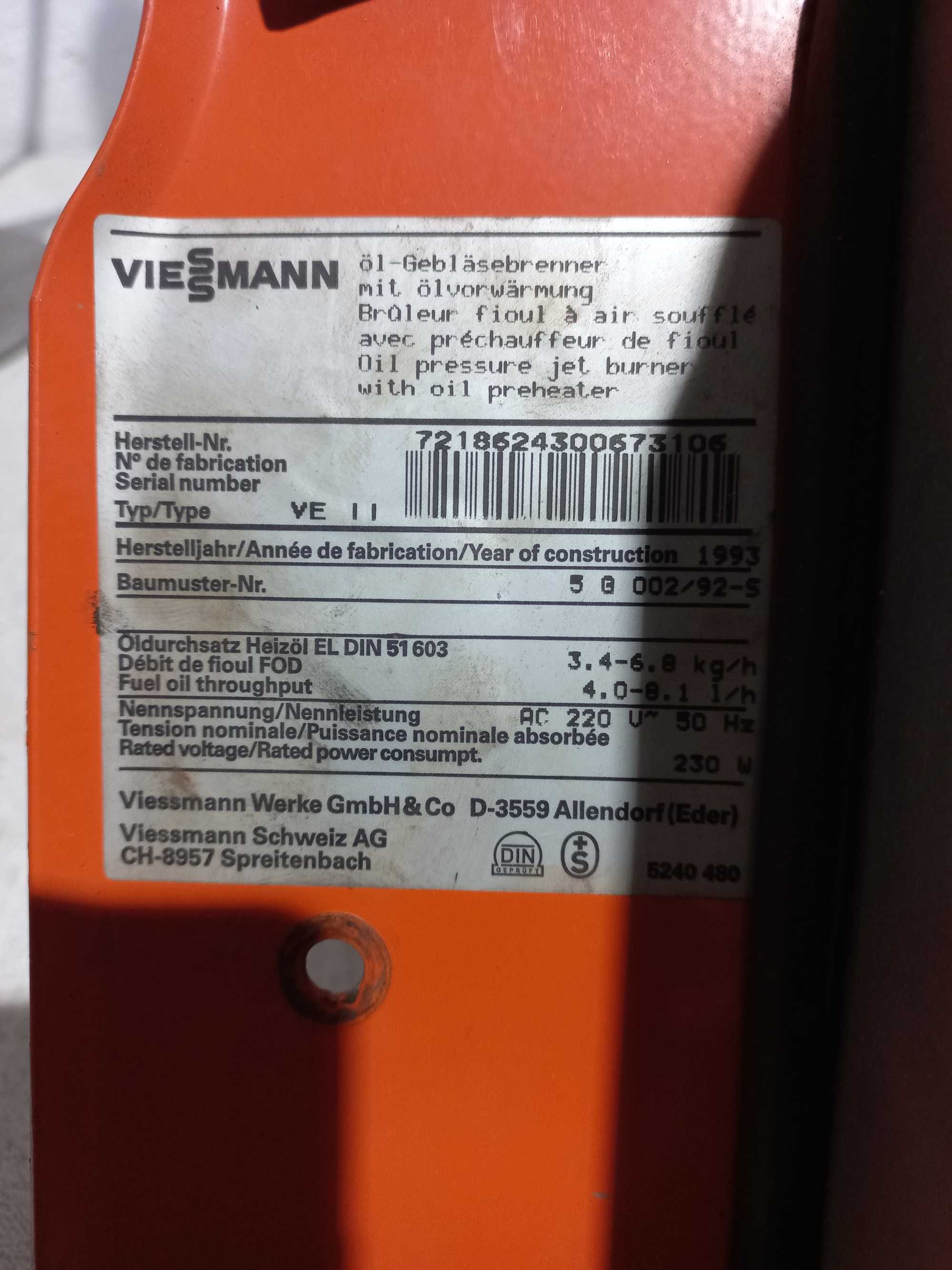 elektronika do pieca olejowego Viessmann VE II - 100% sprawne