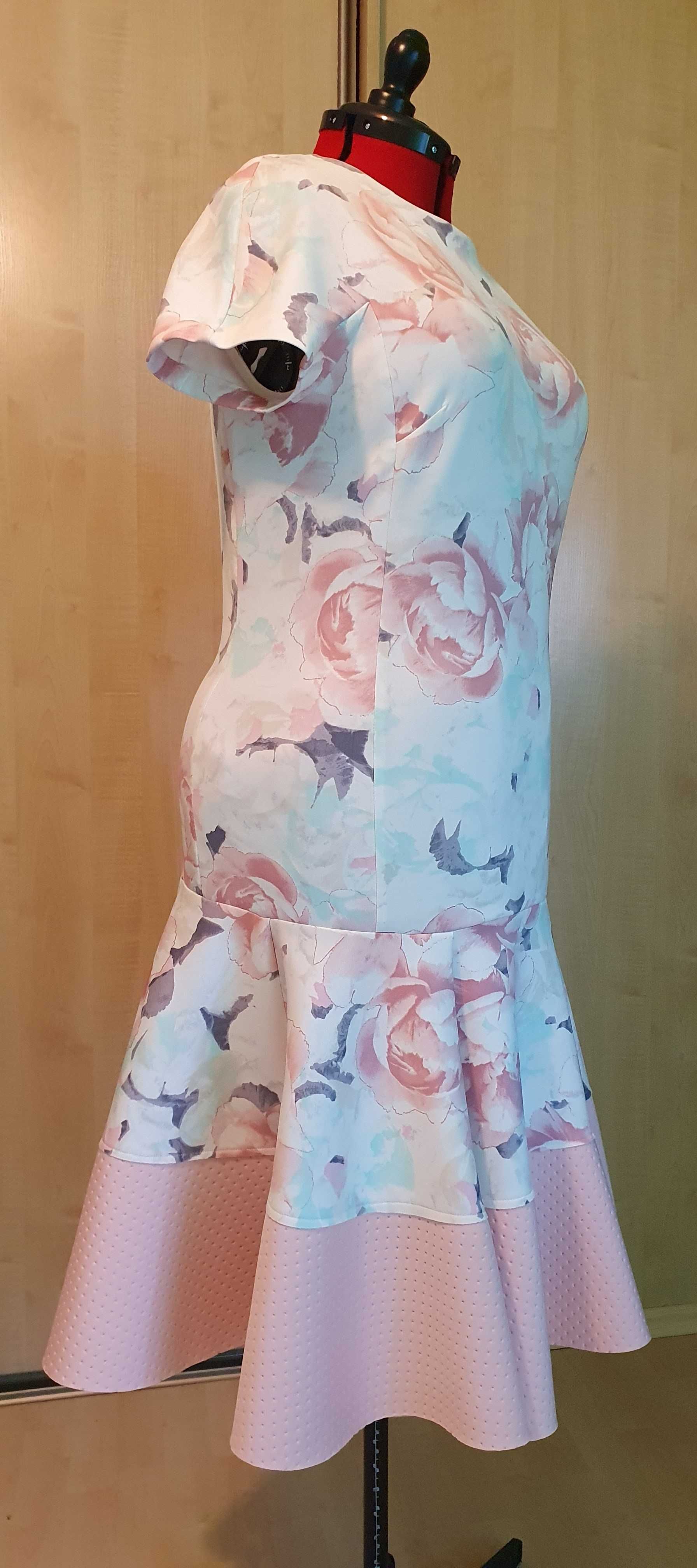 Sukienka wizytowa midi, rozmiar 46-XXXL
