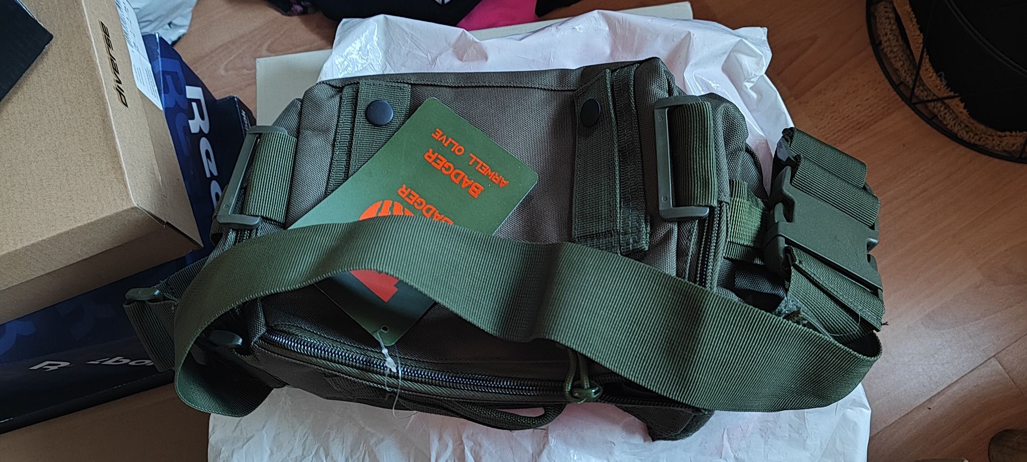 Hit torba męska militarna wojsko survival zielona  torebka przez ramię