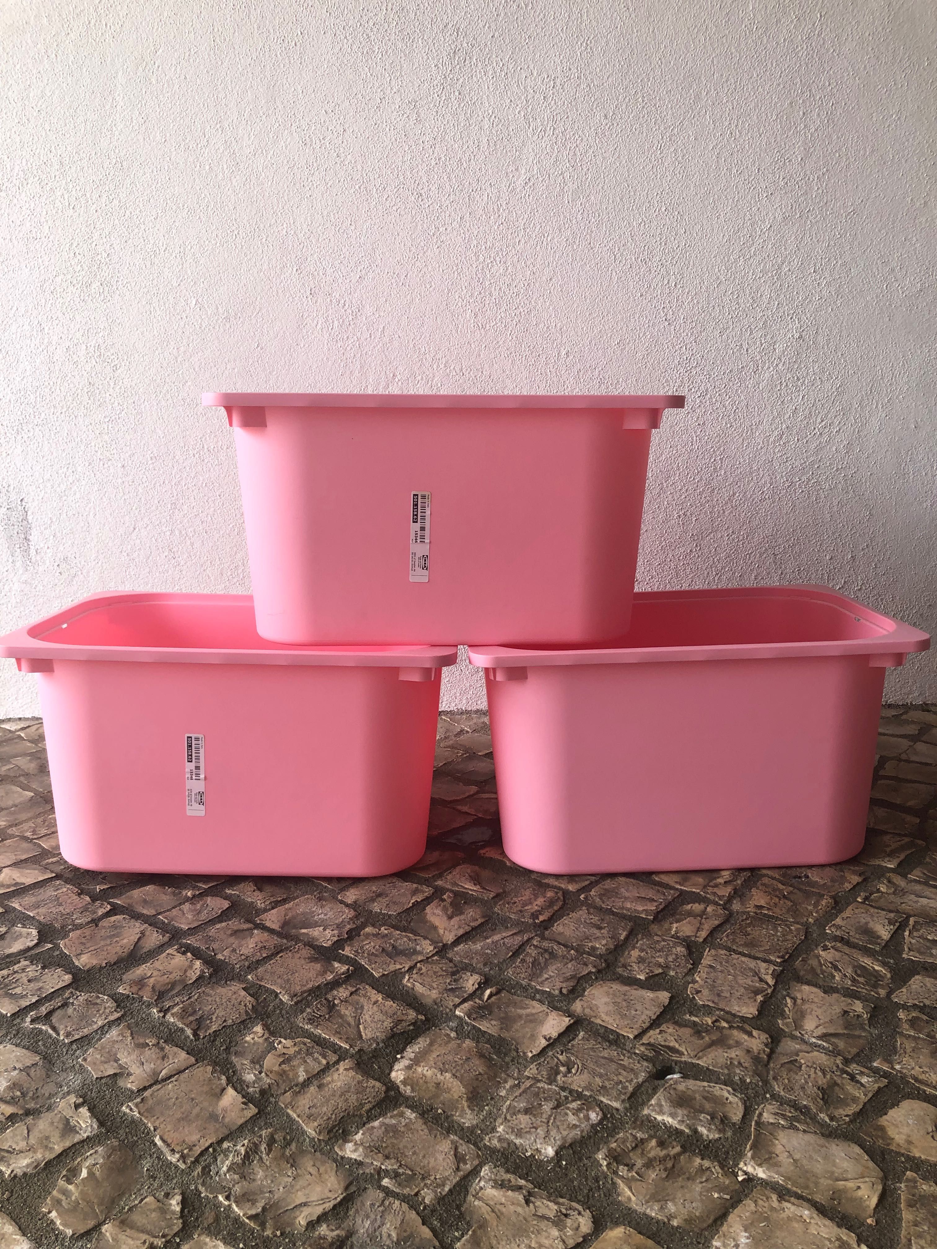 Conjunto 3 caixas arrumação Ikea