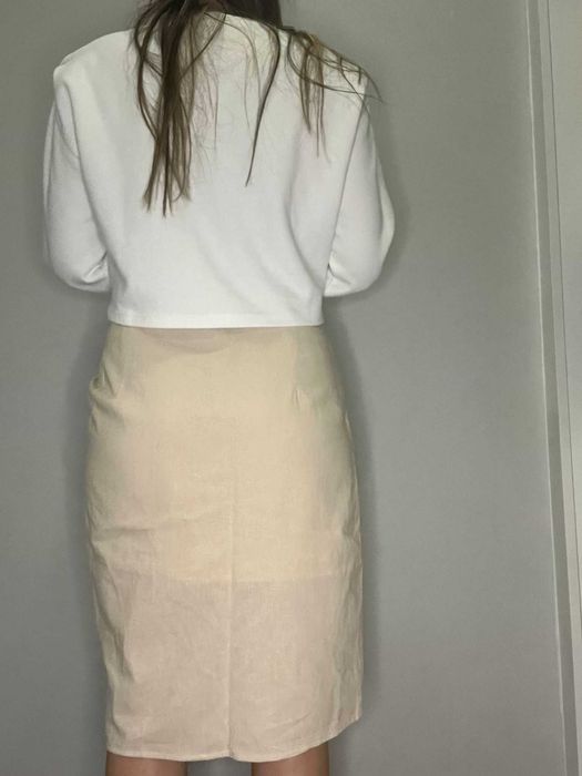 Linen-style skirt, size 38, never worn!64551992760705122